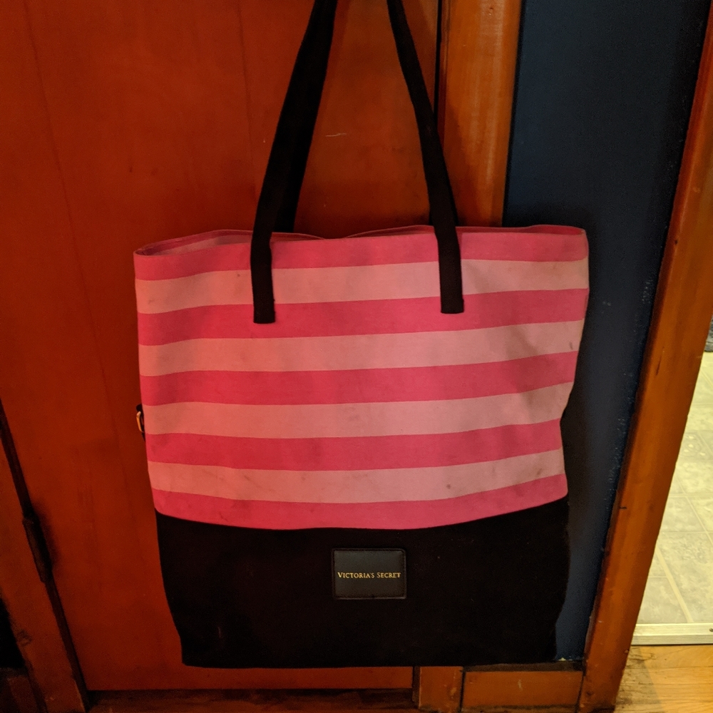 VS PINK striped large tote